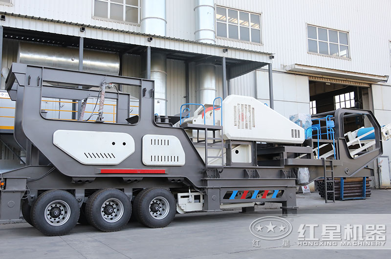 移動顎式石子破碎機圖片、進料粒度大
